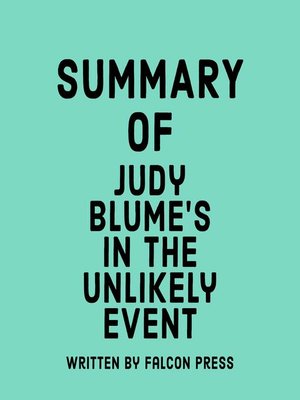 cover image of Summary of Judy Blume's In the Unlikely Event